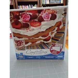 Confections Puzzles 1000 pieces Mega Puzzle Bonus‎ NEW Sealed Bag Of Pieces Cake